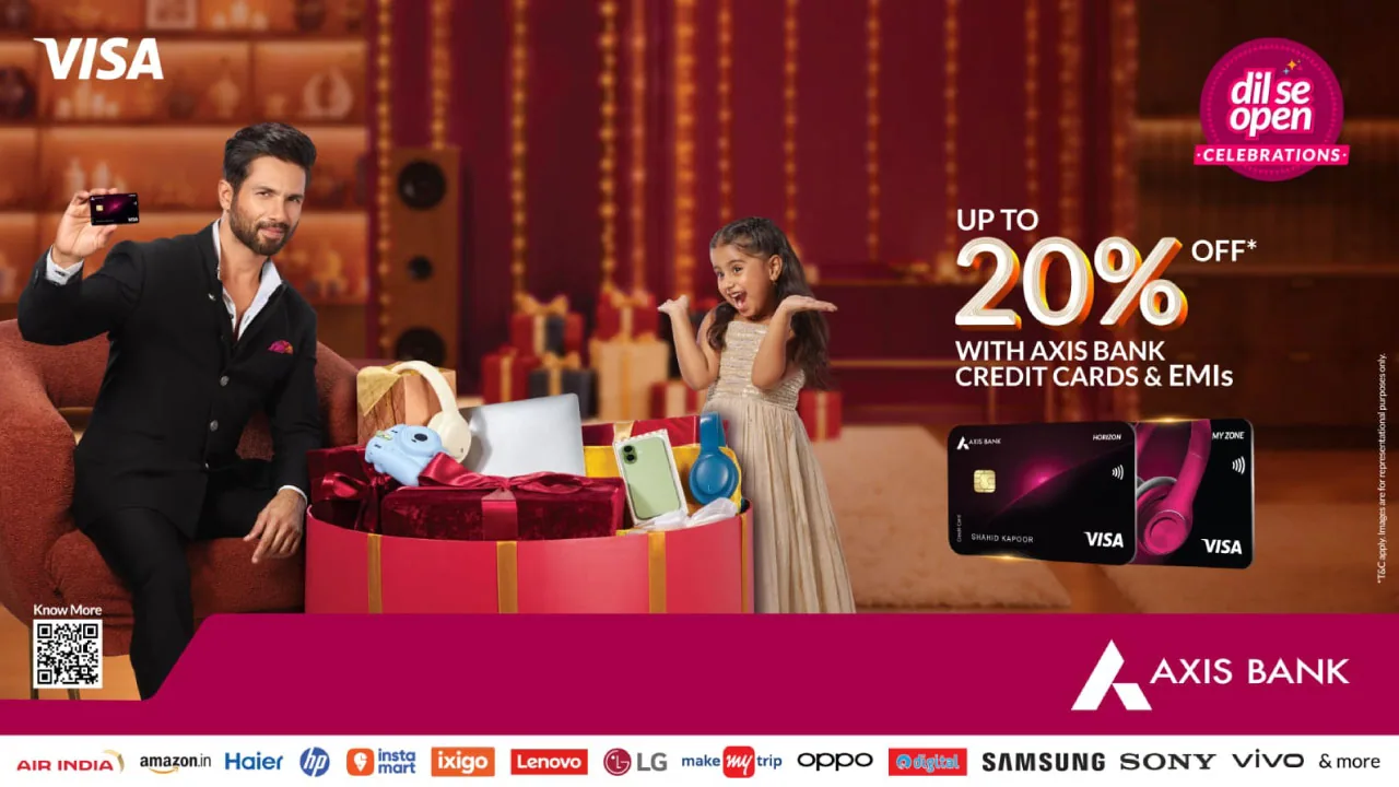 Shahid Kapoor in the Axis Bank and Visa festive campaign film for Dil Se Open Celebrations 2026