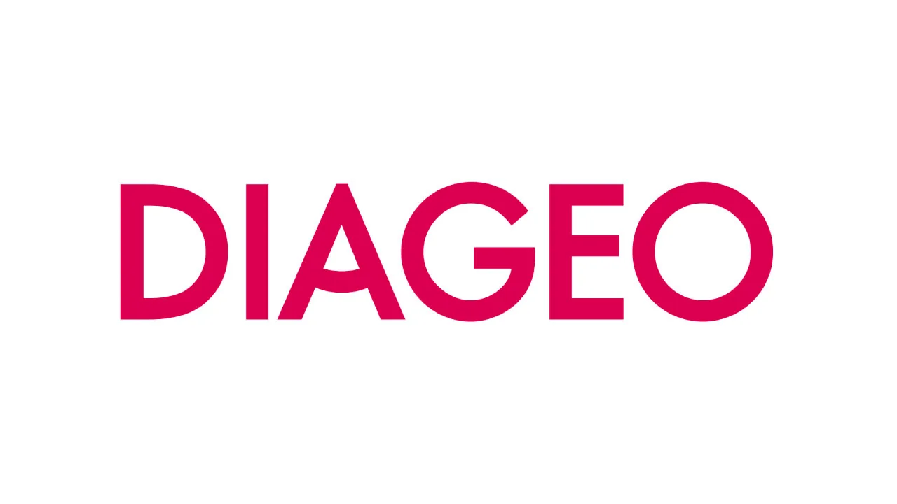 A whisky tumbler with ice and a stage spotlight as halftone cutouts on teal, for Diageo India's higher Q2 marketing spend