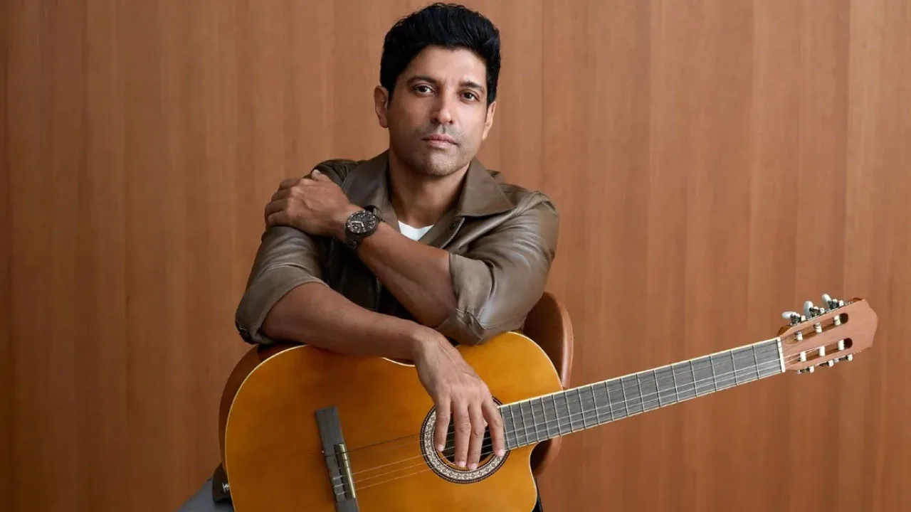 A wristwatch and a clapperboard, as halftone cutouts, for Emporio Armani naming Farhan Akhtar its watches ambassador