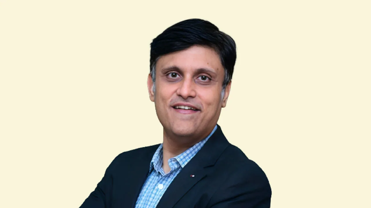 A blister pack of tablets and a wellness jar, as halftone cutouts, for Gaurav Kaul taking charge at Cipla Health