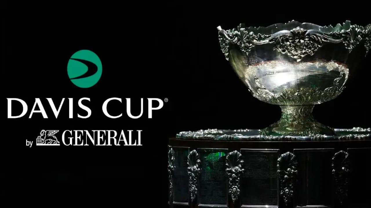 The Generali logo on a flat forest green background, for a story on the Generali Davis Cup presenting partnership