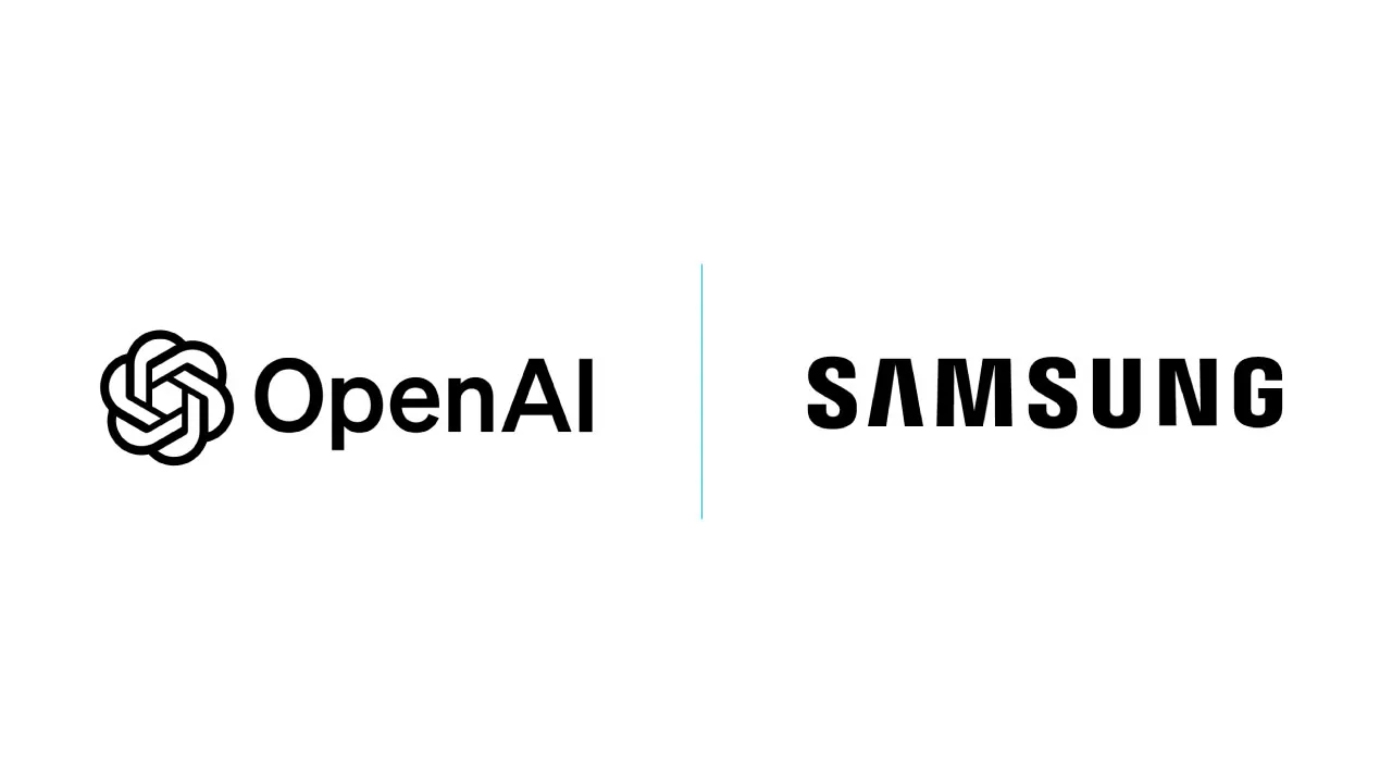 Halftone paper cutout of a silicon chip and a memory module, marking the OpenAI and Samsung Electronics collaboration on next-generation AI chips