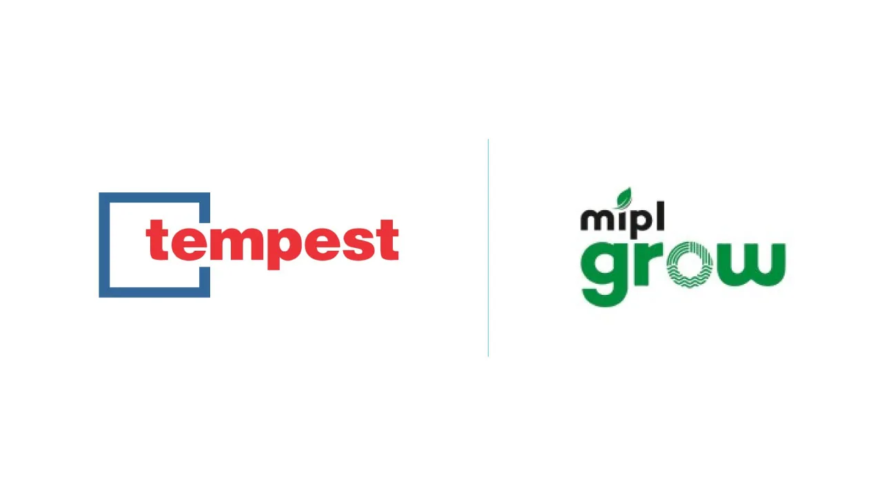 A rice stalk and a mobile phone as halftone cutouts on a flat olive ground, for the Tempest Advertising mandate from Mahyco International
