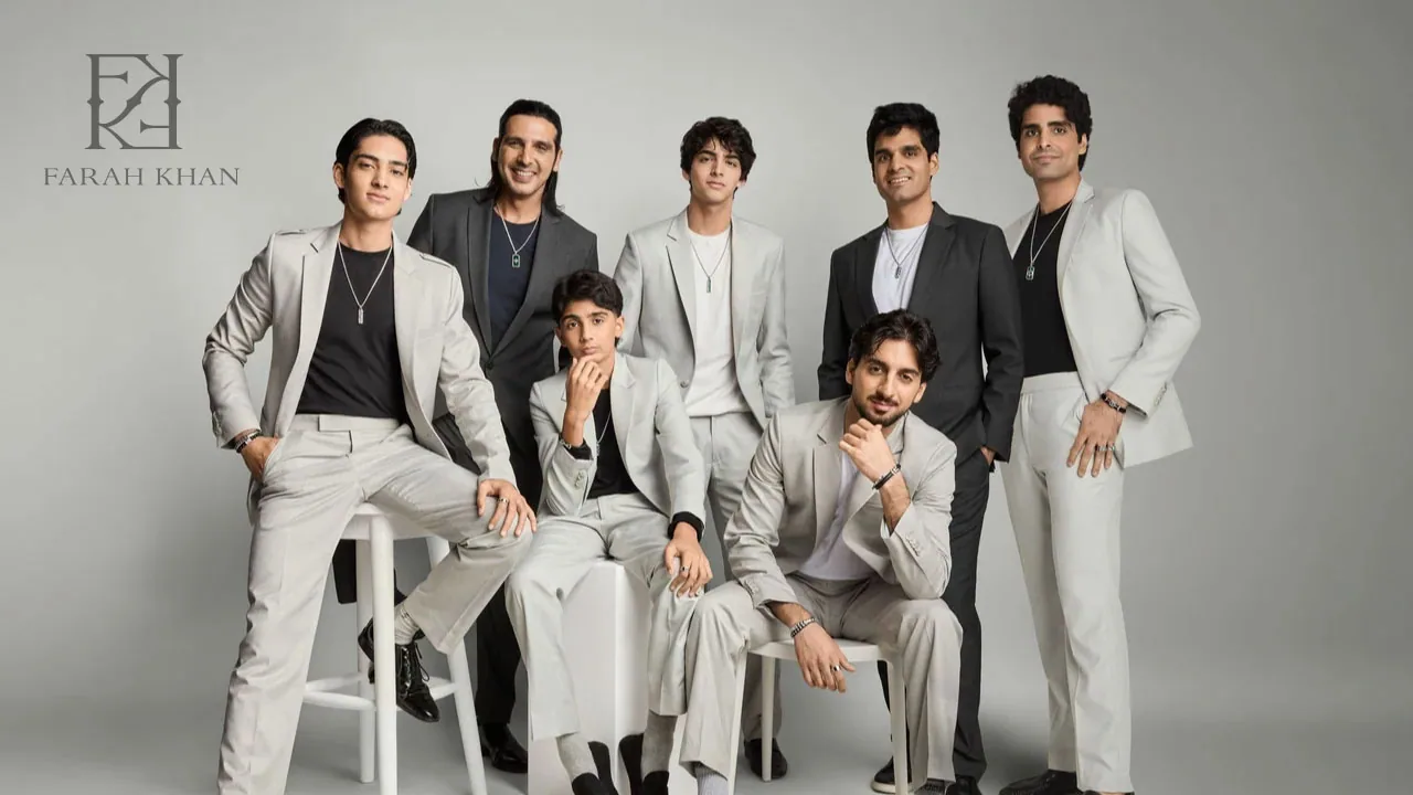 A heavy chain necklace and a signet ring, as halftone cutouts, for Farah Khan Fine Jewellery's The Miracle Man campaign