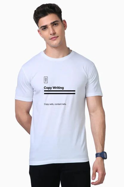 Copy Writing - Copy Sells, Content Tells – Premium T-Shirt for Copywriters - Ad Tribe