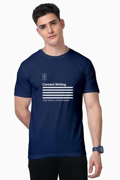 Copy Shouts, Content Explains – Premium T-Shirt for Writers - Ad Tribe