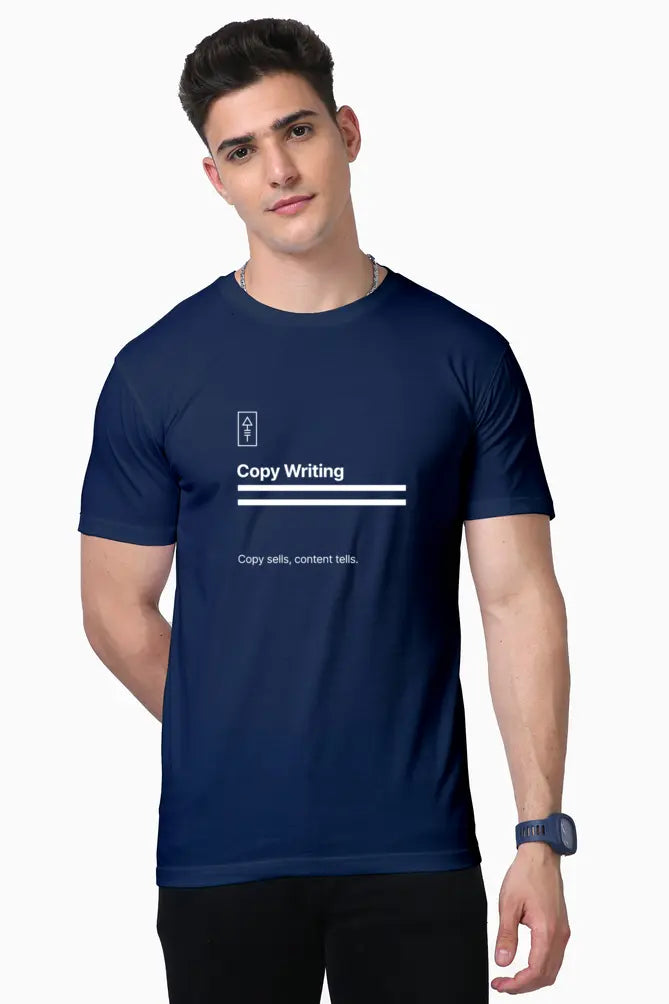 Copy Writing - Copy Sells, Content Tells – Premium T-Shirt for Copywriters - Ad Tribe