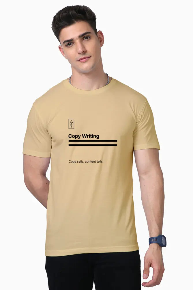 Copy Writing - Copy Sells, Content Tells – Premium T-Shirt for Copywriters - Ad Tribe