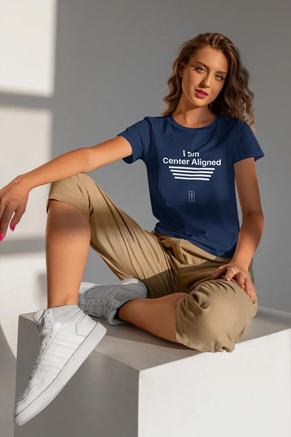 I Am Center Aligned – Premium T-Shirt for Balanced Creatives - Ad Tribe