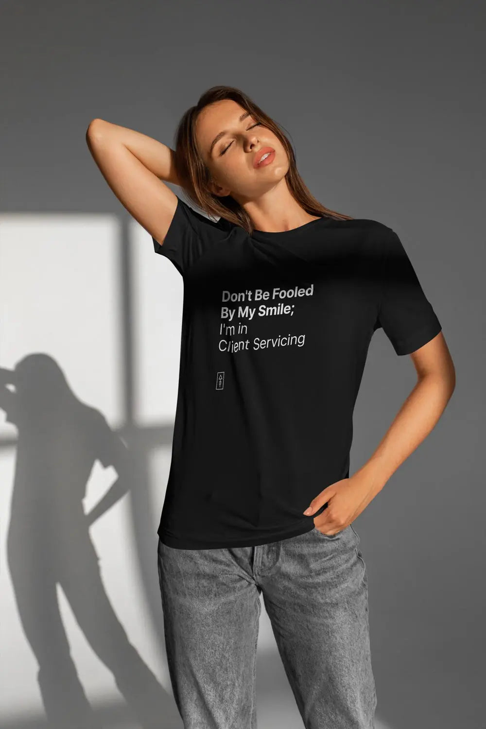 Don’t Be Fooled by My Smile; I’m in Client Servicing – Premium T-Shirt for Client Warriors - Ad Tribe