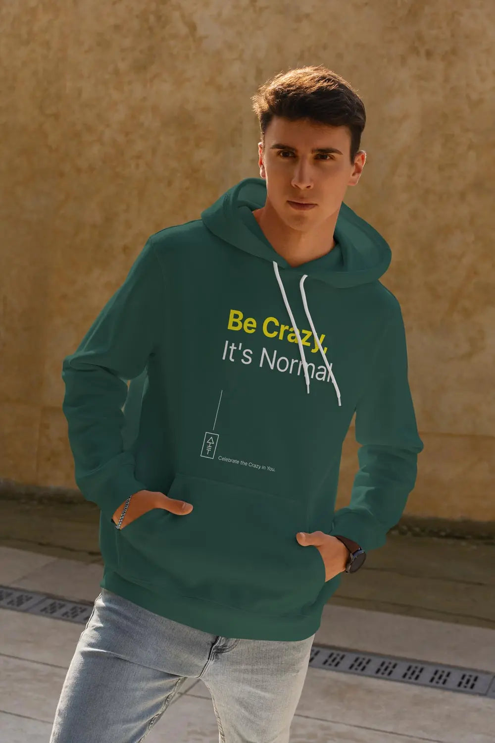 Be Crazy, It's Normal – Premium Unisex Hooded Sweatshirt for Bold Creatives - Ad Tribe