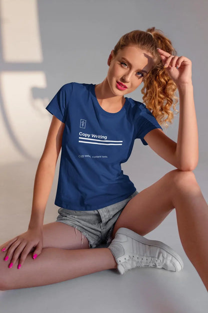 Copy Writing - Copy Sells, Content Tells – Premium T-Shirt for Copywriters - Ad Tribe