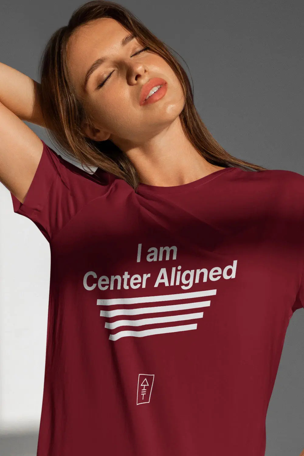 I Am Center Aligned – Premium T-Shirt for Balanced Creatives - Ad Tribe