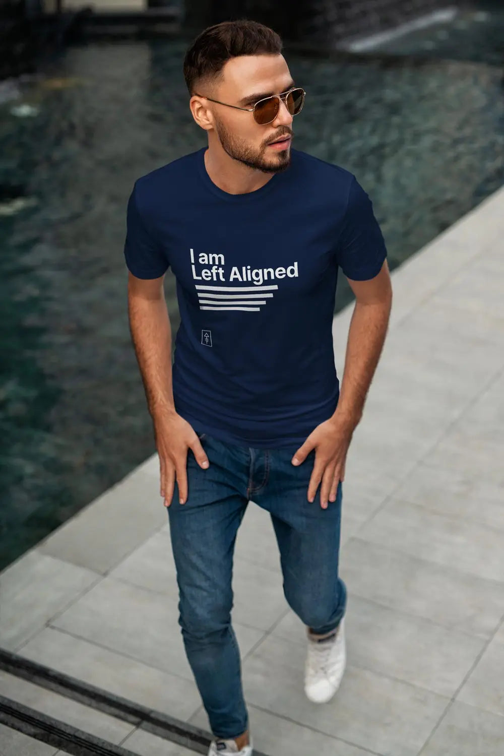 I Am Left Aligned – Premium T-Shirt for Designers and Thinkers - Ad Tribe