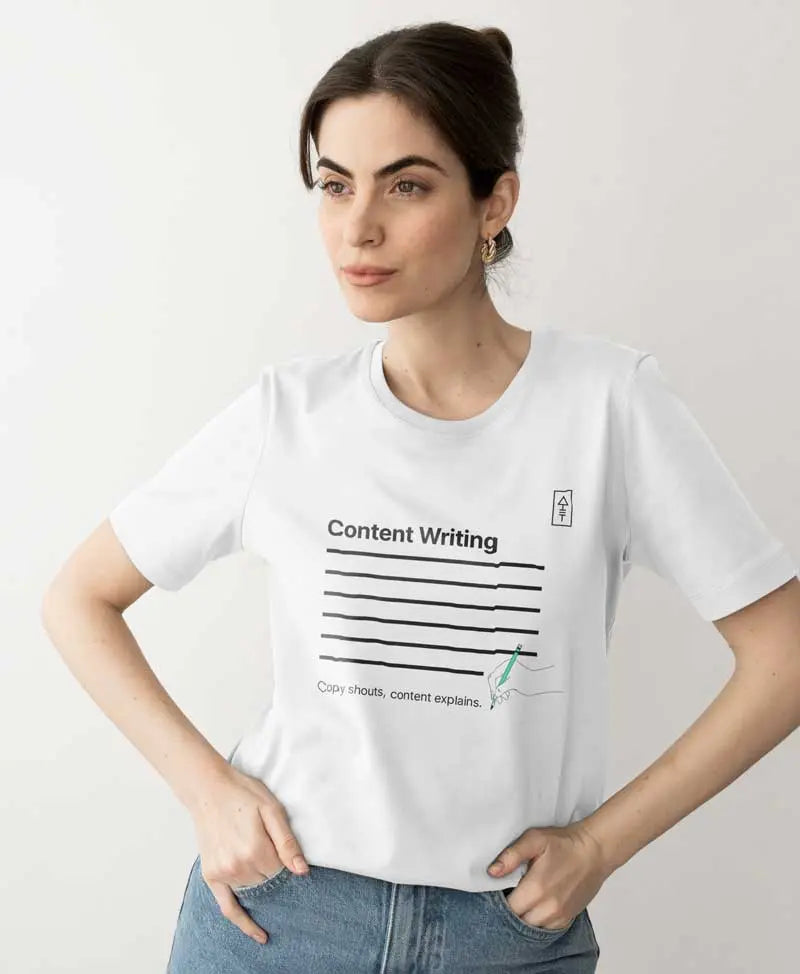 Copy Shouts, Content Explains - Women's T-Shirt